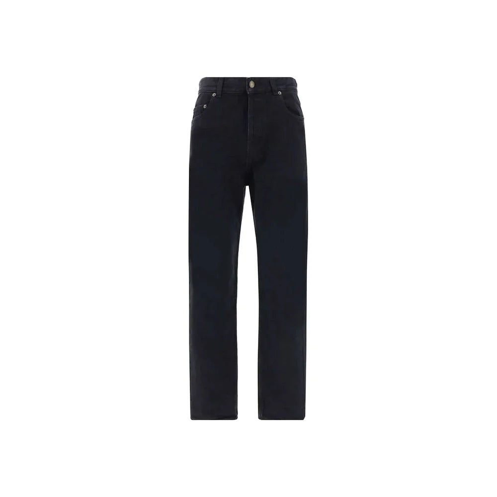 Saint Laurent Black Cotton Straight-Leg Jeans - W26