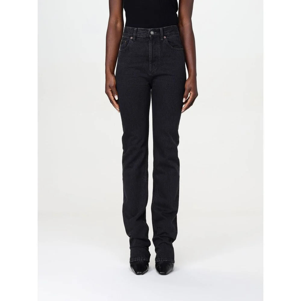 Saint Laurent Black Cotton Straight-Leg Jeans - W28