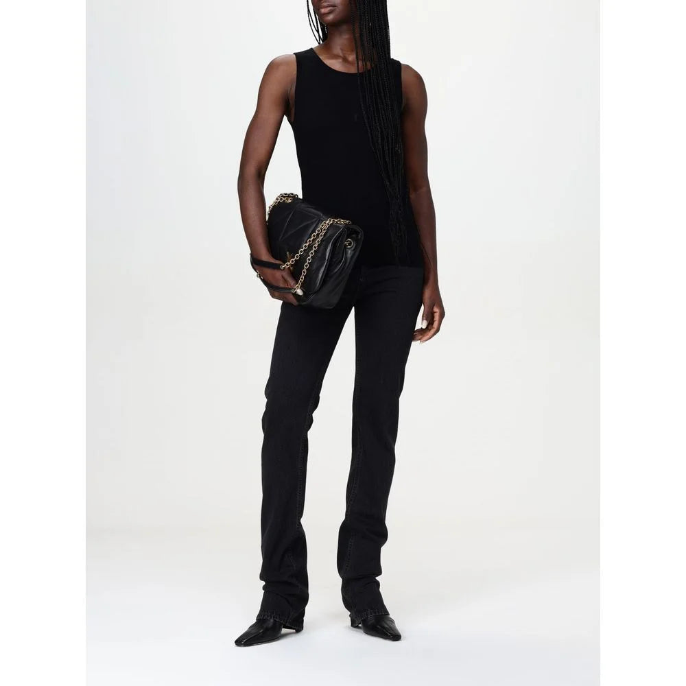 Saint Laurent Black Cotton Straight-Leg Jeans - W28