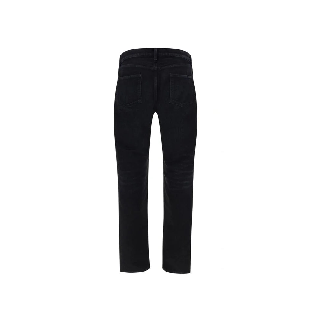 Saint Laurent Black Cotton Straight-Leg Jeans - W29