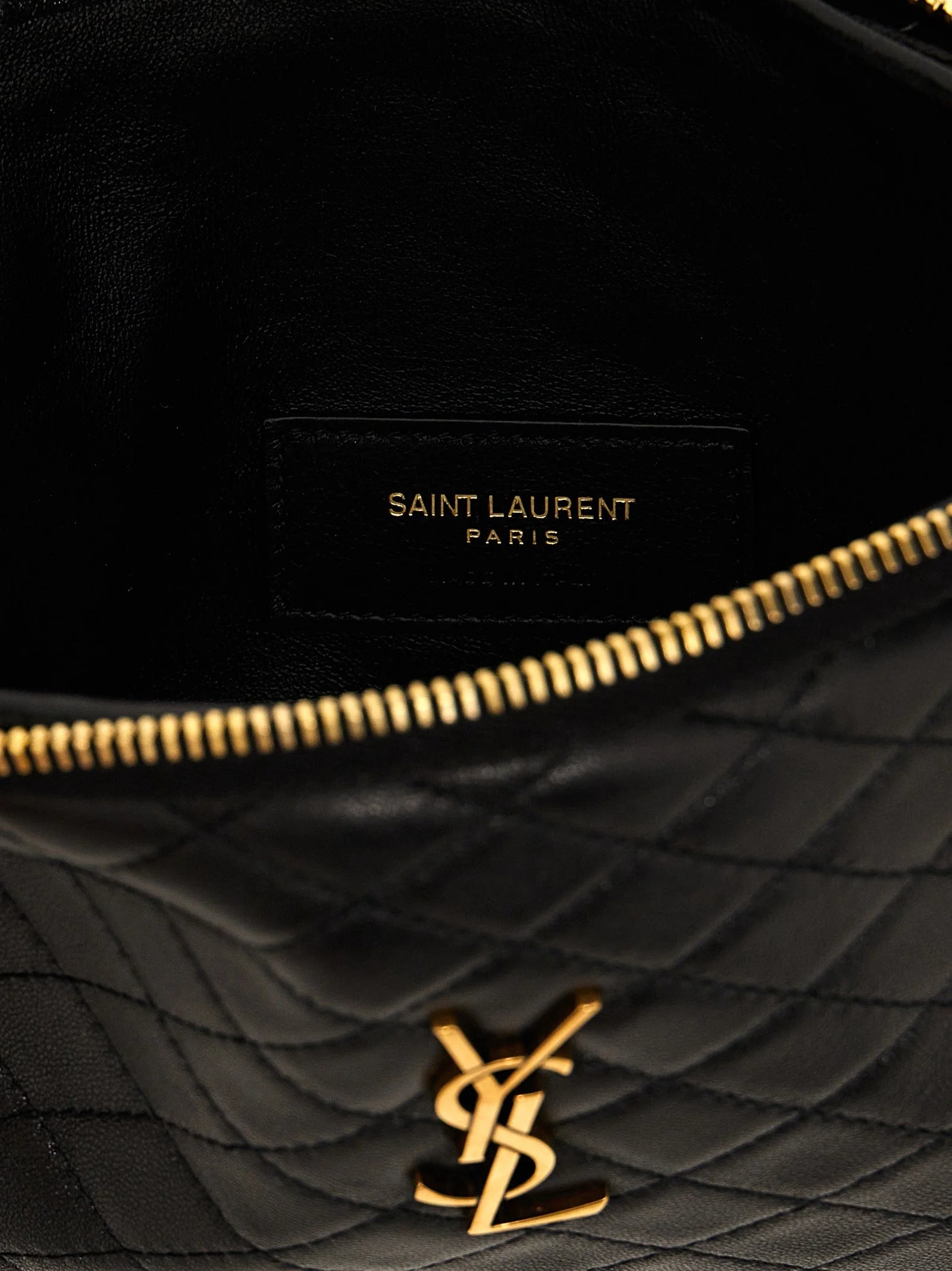 Saint Laurent Black Lamb Leather Crossbody Bag