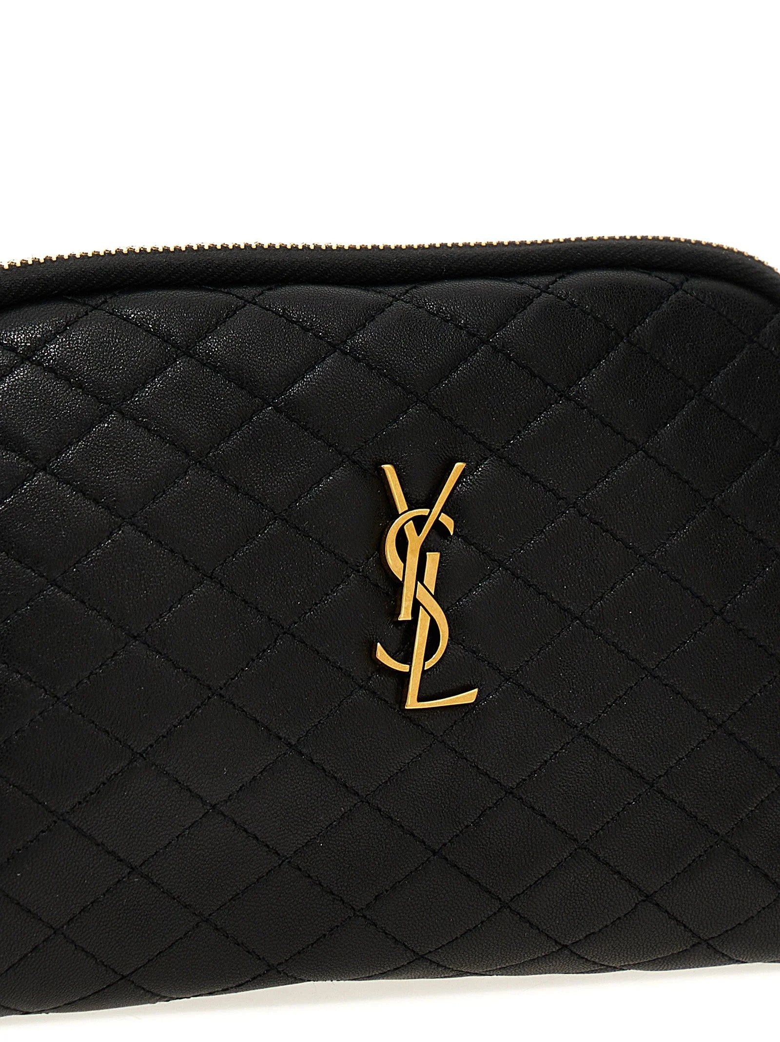 Saint Laurent Black Lamb Leather Crossbody Bag