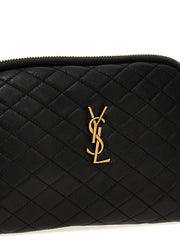Saint Laurent Black Lamb Leather Crossbody Bag