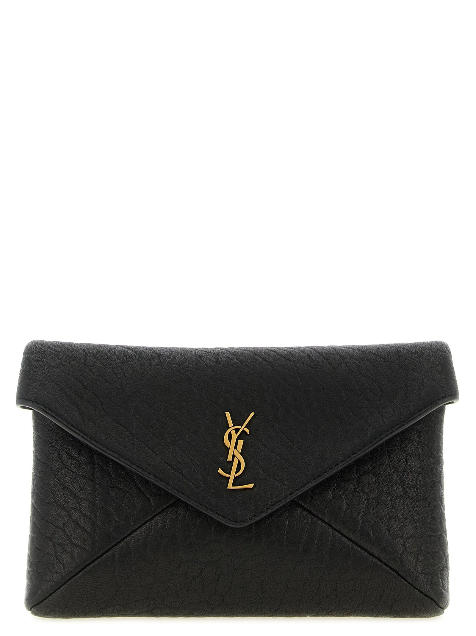 Saint Laurent Black Lamb Leather Crossbody Bag