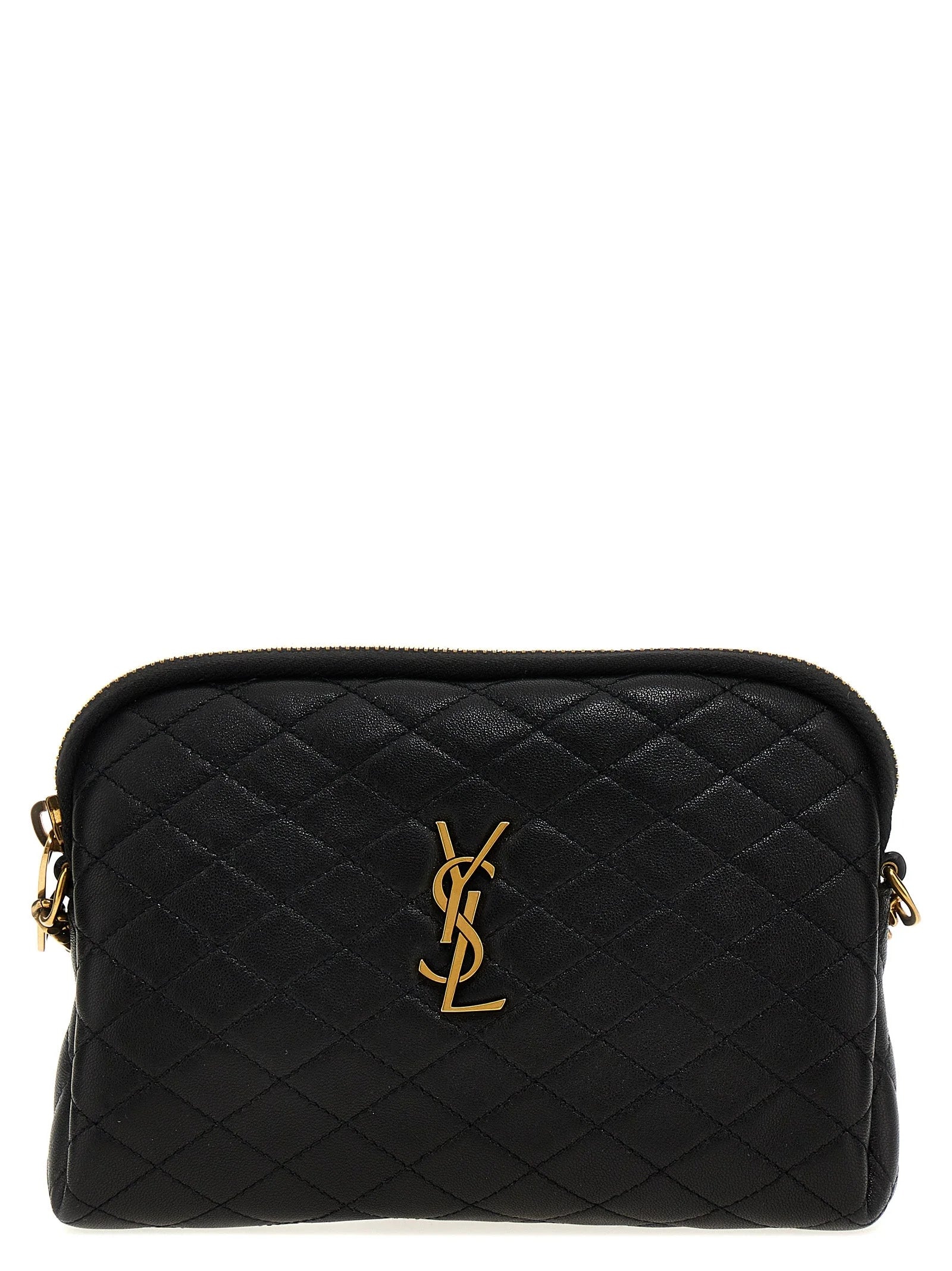 Saint Laurent Black Lamb Leather Crossbody Bag