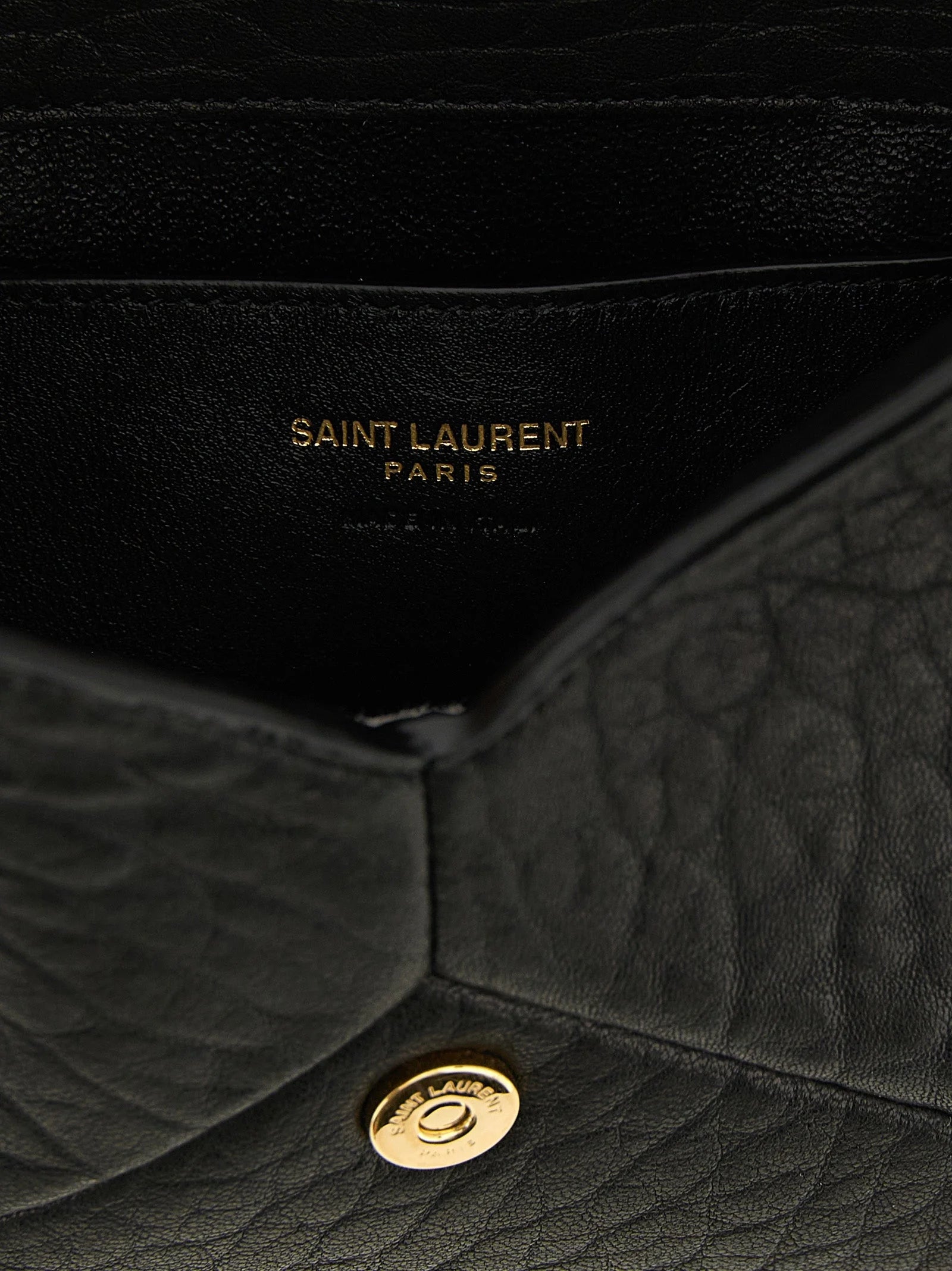Saint Laurent Black Lamb Leather Crossbody Bag