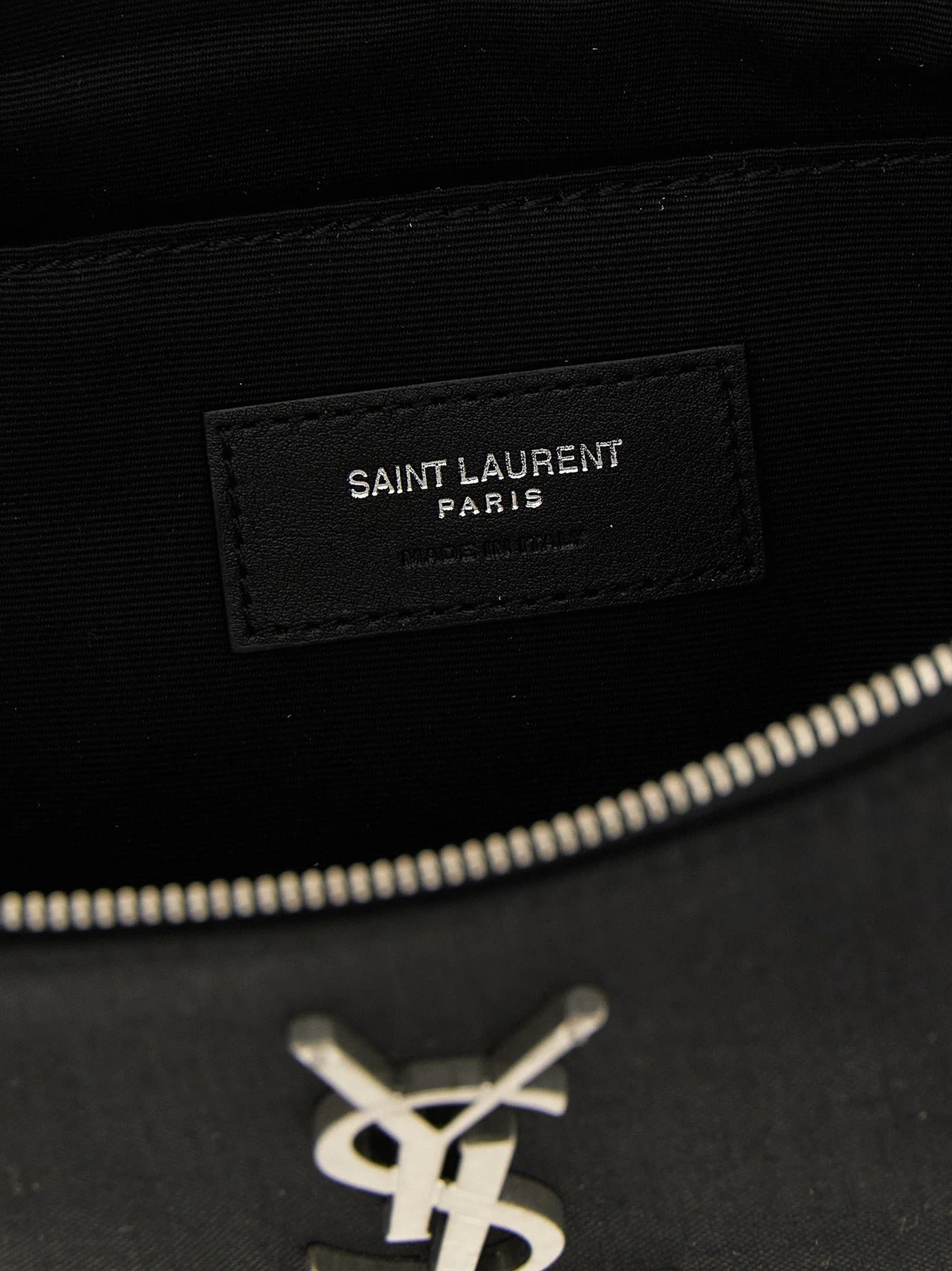Borsa a tracolla in pelle d'agnello nera Saint Laurent