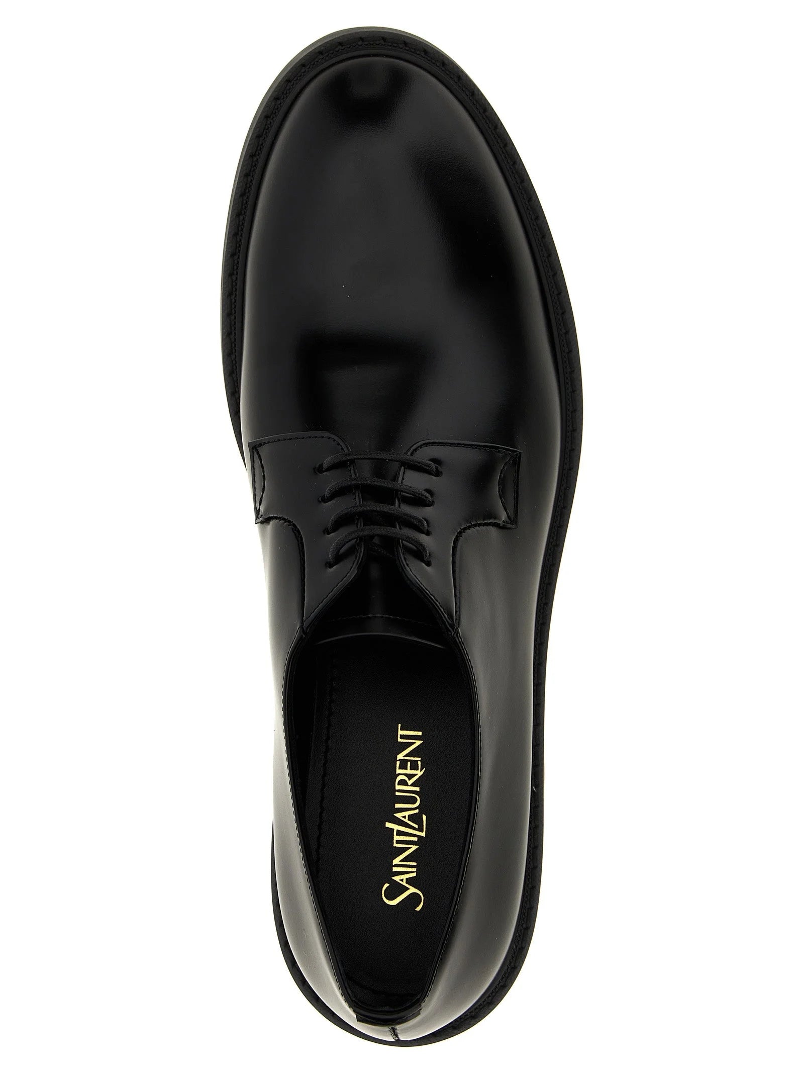 Saint Laurent Black Lamb Leather Oxfords And Derbies - EU 40 | US 7
