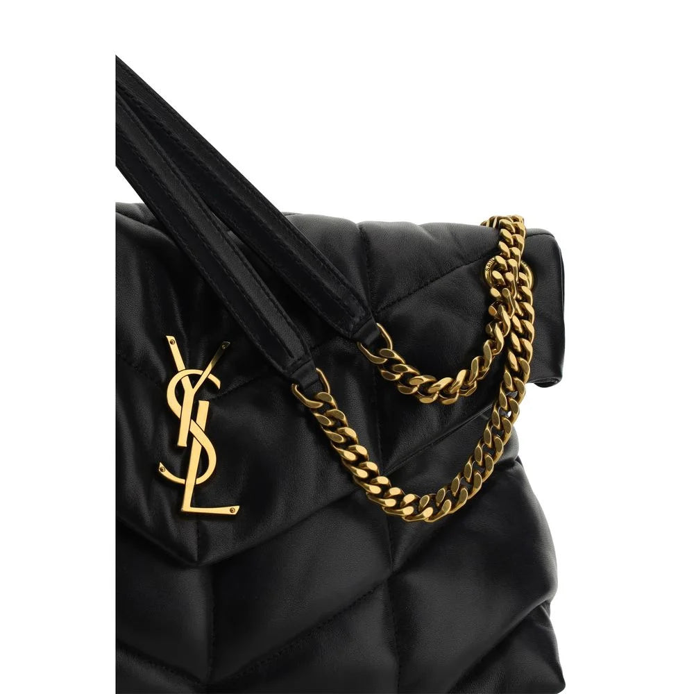 Saint Laurent Black Lamb Leather Shoulder Bag - Shoulder Bags