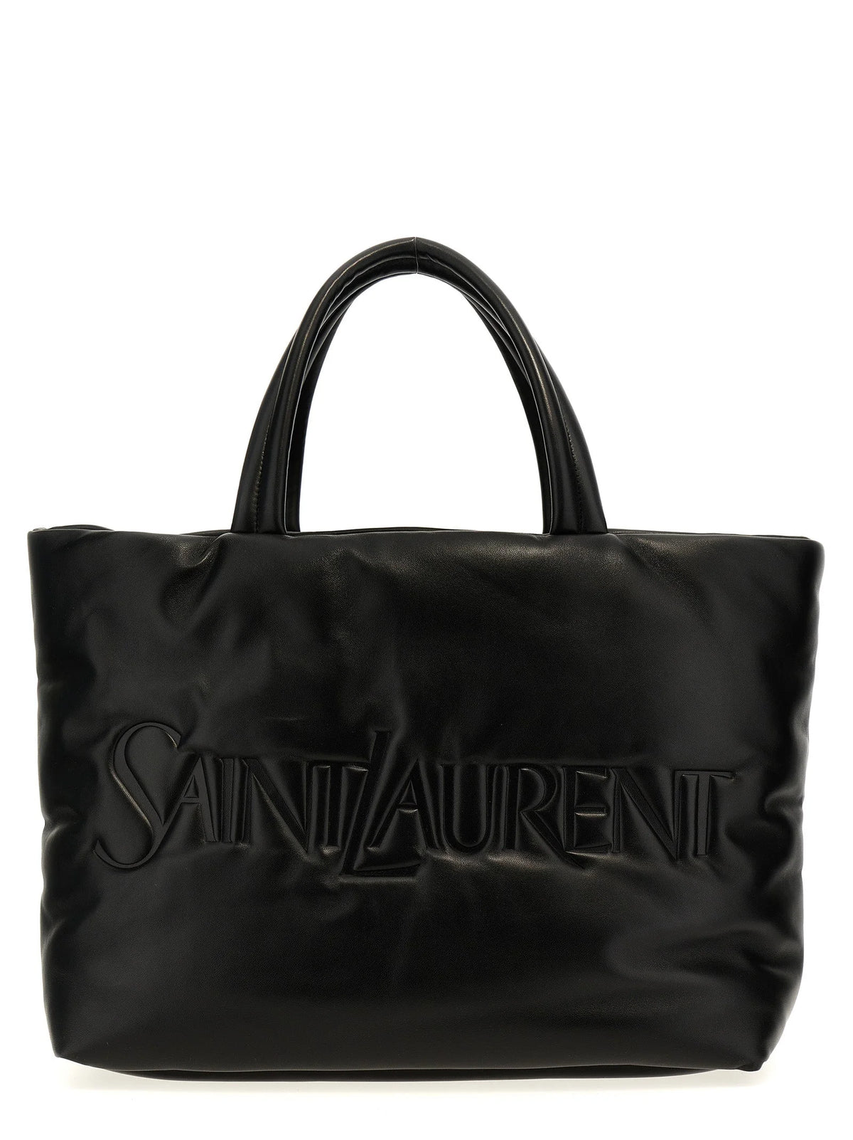 Saint Laurent Black Lamb Leather Tote Bag