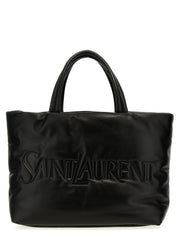 Saint Laurent Black Lamb Leather Tote Bag