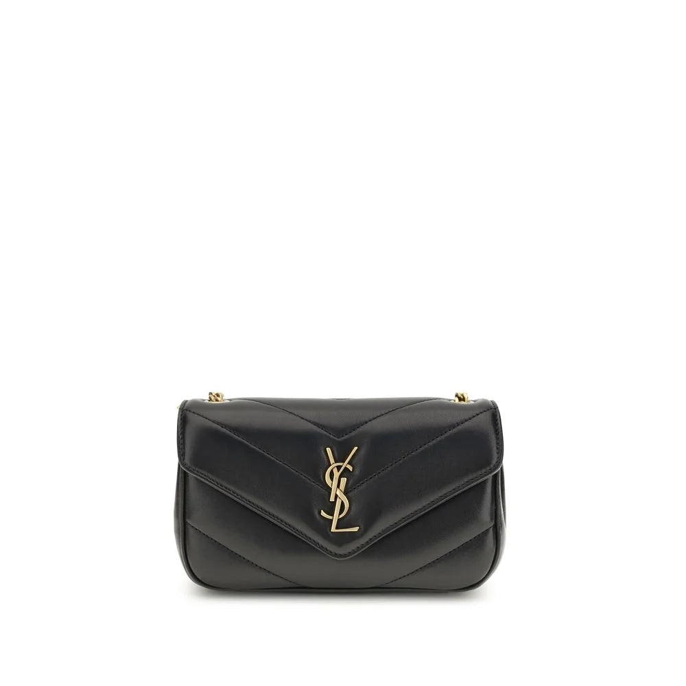Saint Laurent Black Lamb Ovis Aries Aries Shoulder Bag