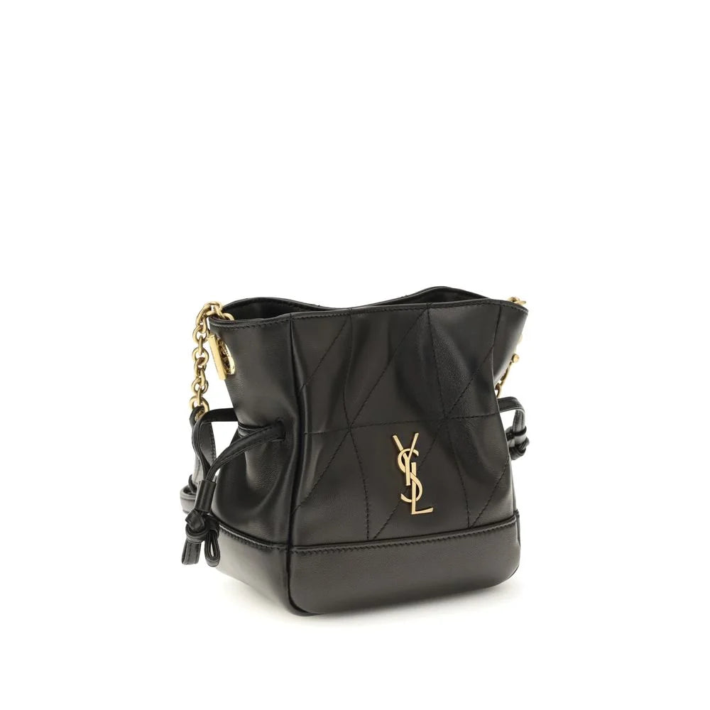 Saint Laurent Black Lamb Ovis Aries Aries Shoulder Bag