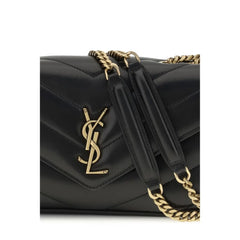 Bolso de Hombro Saint Laurent Negro de Cordero Ovis Aries