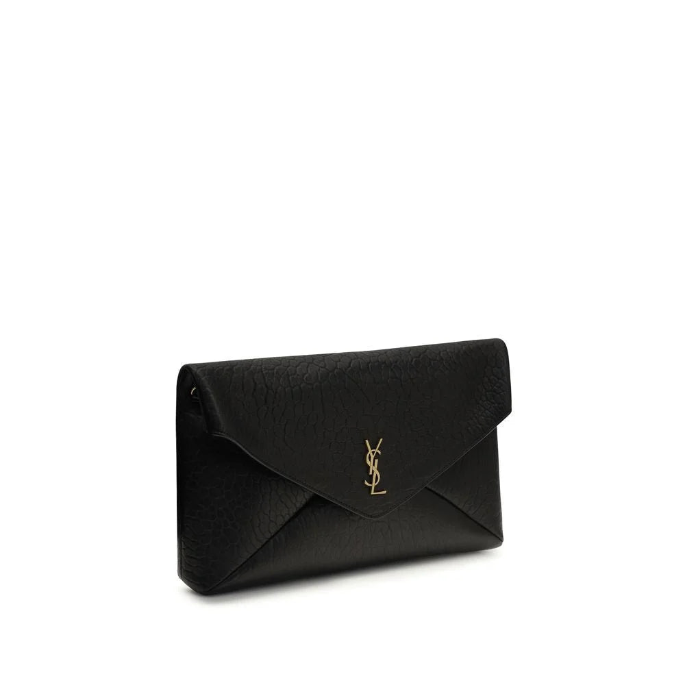 Sac bandoulière Saint Laurent en cuir d’agneau Ovis Aries Aries noir