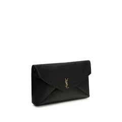 Sac bandoulière Saint Laurent en cuir d’agneau Ovis Aries Aries noir