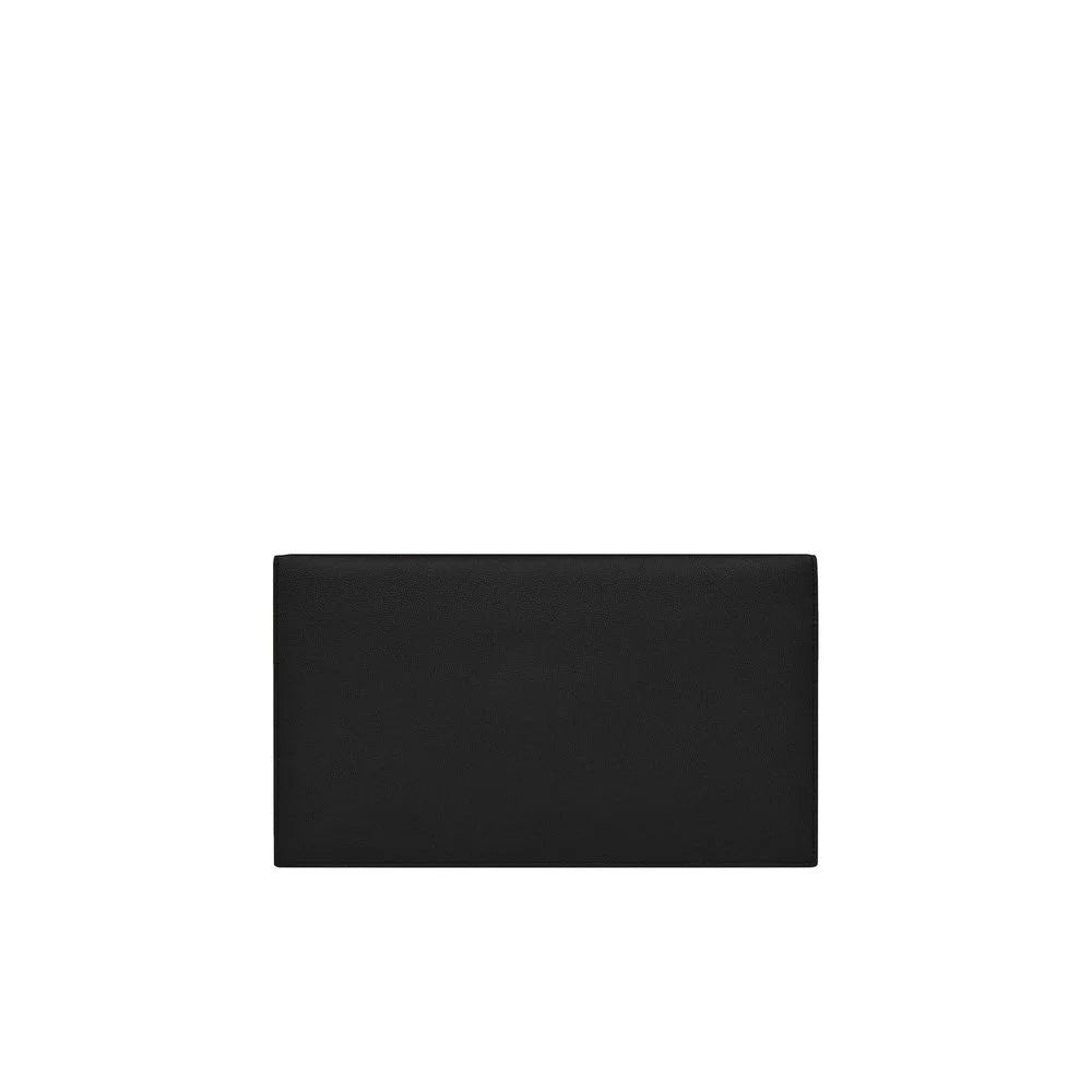 Saint Laurent Black Leather Clutch Bag
