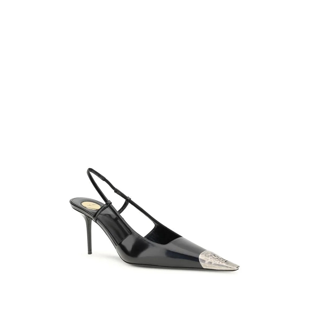 Saint Laurent Black Leather High Heel Pumps - Heels