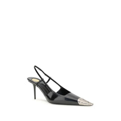 Saint Laurent Black Leather High Heel Pumps - Heels