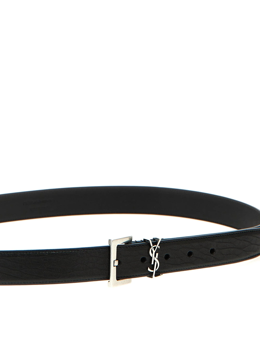 Saint Laurent Black Leather Regular Belt - 90 cm / 36 Inches