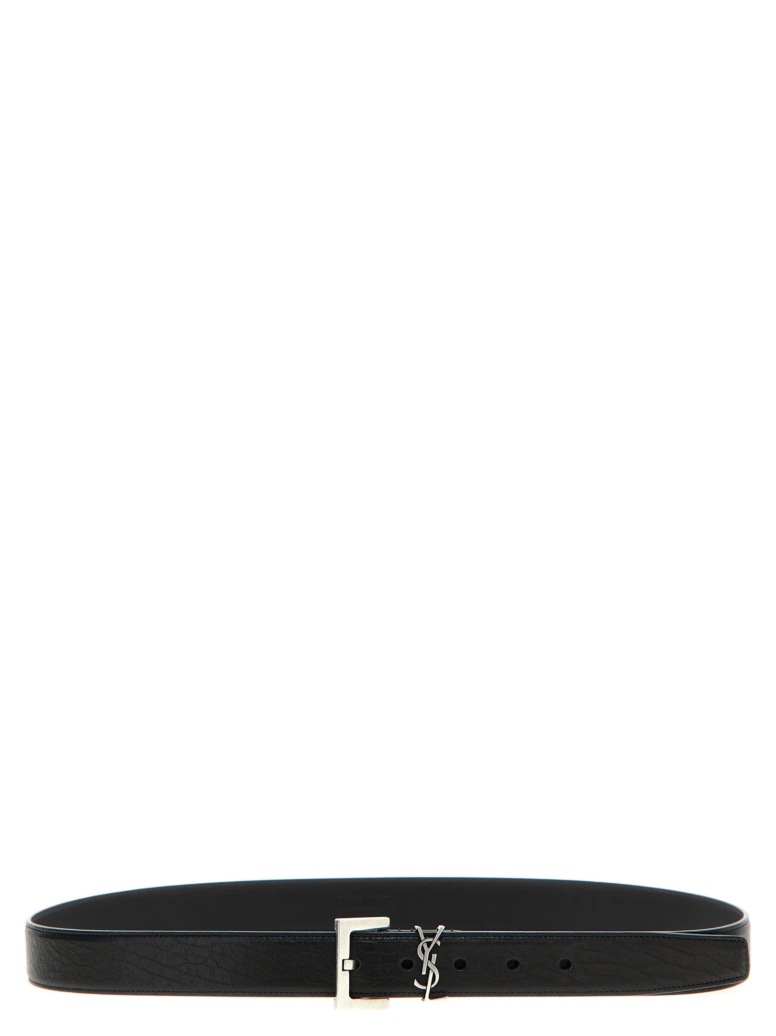 Saint Laurent Black Leather Regular Belt - 90 cm / 36 Inches