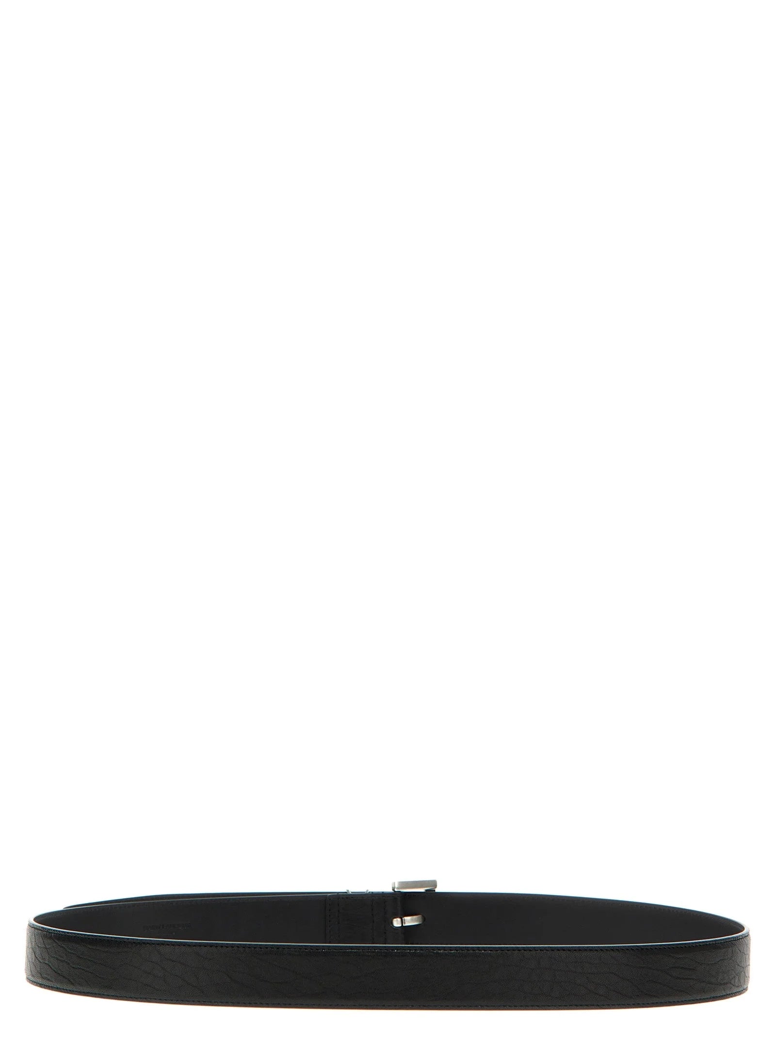 Saint Laurent Black Leather Regular Belt - 90 cm / 36 Inches