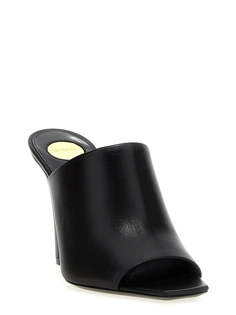 Saint Laurent Black Leather Stiletto Heel Sandals - EU38.5/US8.5