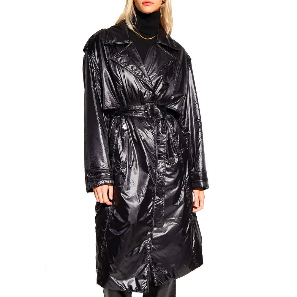 Saint Laurent Black Polyamide Coat - 44