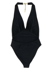Saint Laurent Black Polyamide One-Piece Swimsuit - S