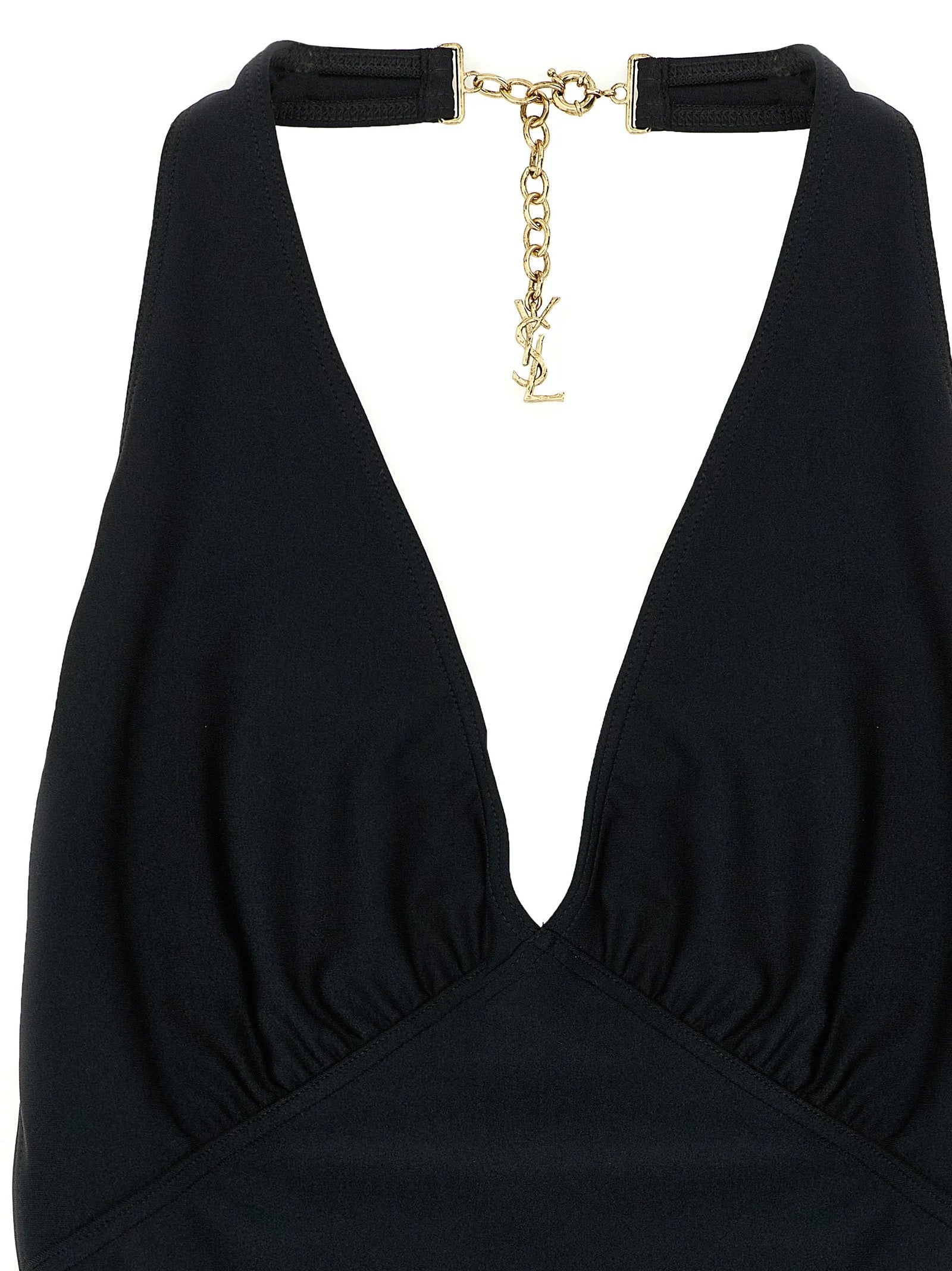 Saint Laurent Black Polyamide One-Piece Swimsuit - S