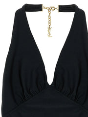 Saint Laurent Black Polyamide One-Piece Swimsuit - S