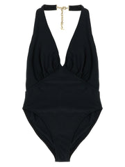 Saint Laurent Black Polyamide One-Piece Swimsuit - S