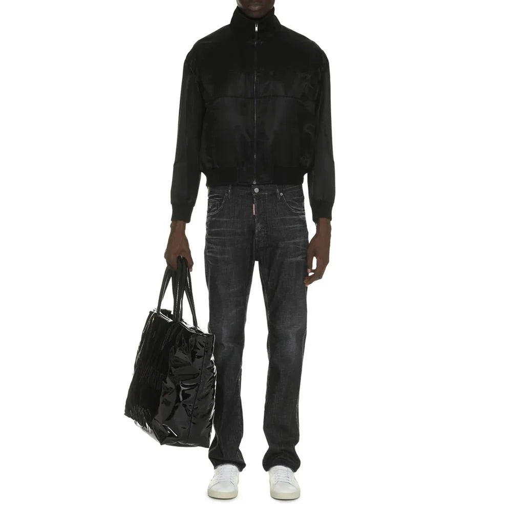 Saint Laurent Black Silk Bomber - IT50 | L