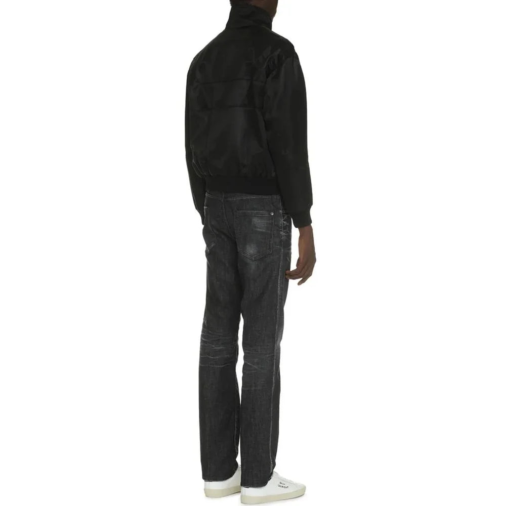 Saint Laurent Black Silk Bomber - IT50 | L
