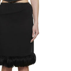 Saint Laurent Black Silk Midi Skirt - 42