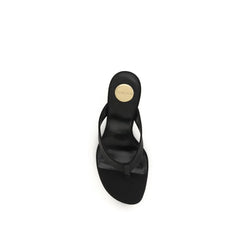 Saint Laurent Black Silk Sandals - EU36/US6