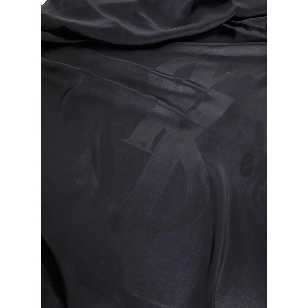 Saint Laurent Black Silk Scarf