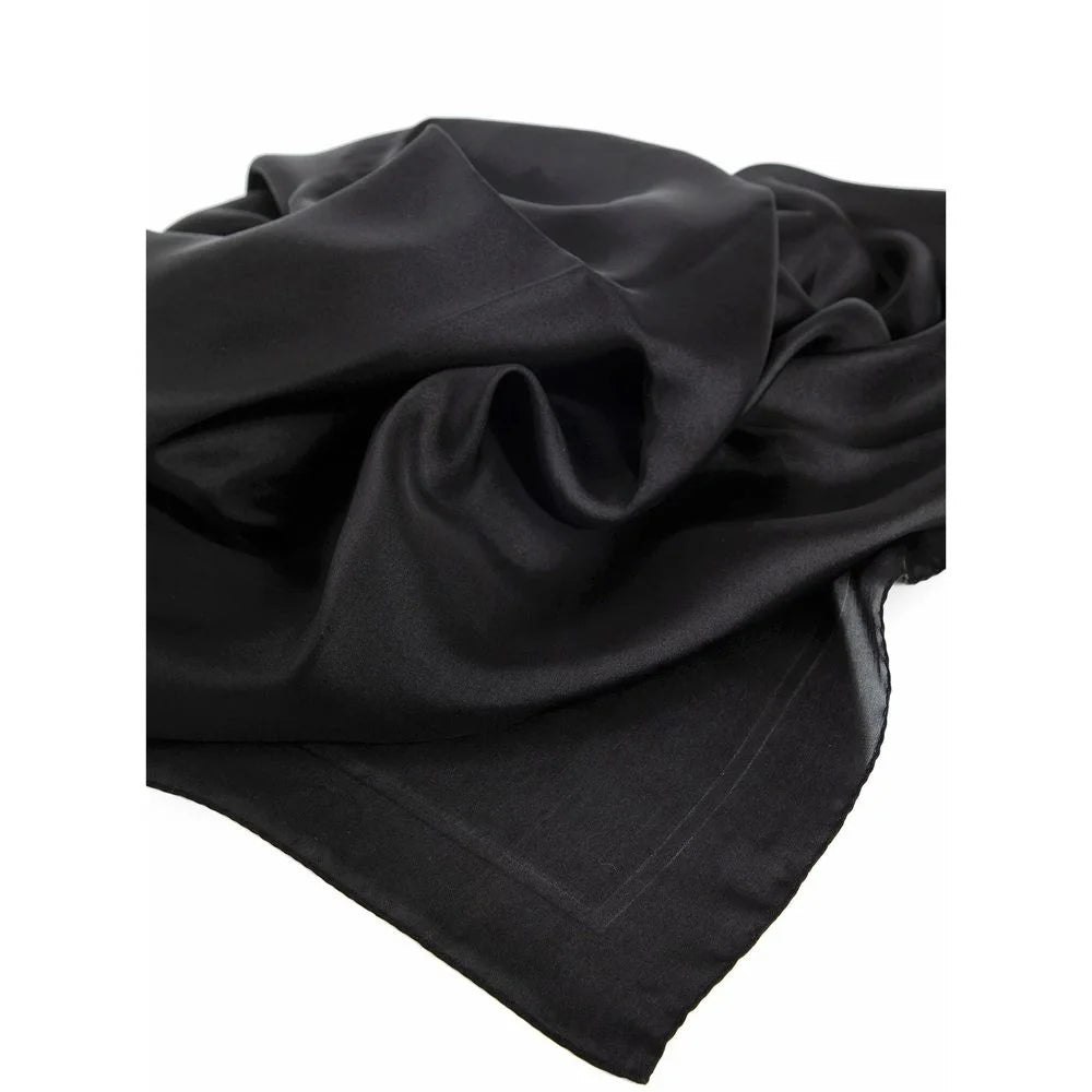Saint Laurent Black Silk Scarf