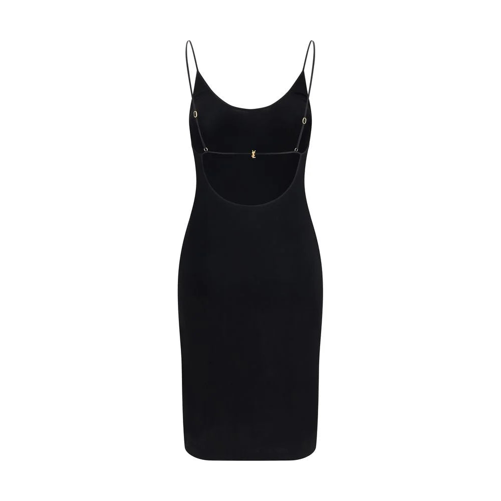 Saint Laurent Black Viscose Cocktail Dress