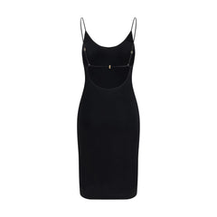 Saint Laurent Black Viscose Cocktail Dress