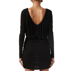 Saint Laurent Black Viscose Cocktail Dress - 44