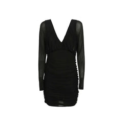 Saint Laurent Black Viscose Cocktail Dress - 44