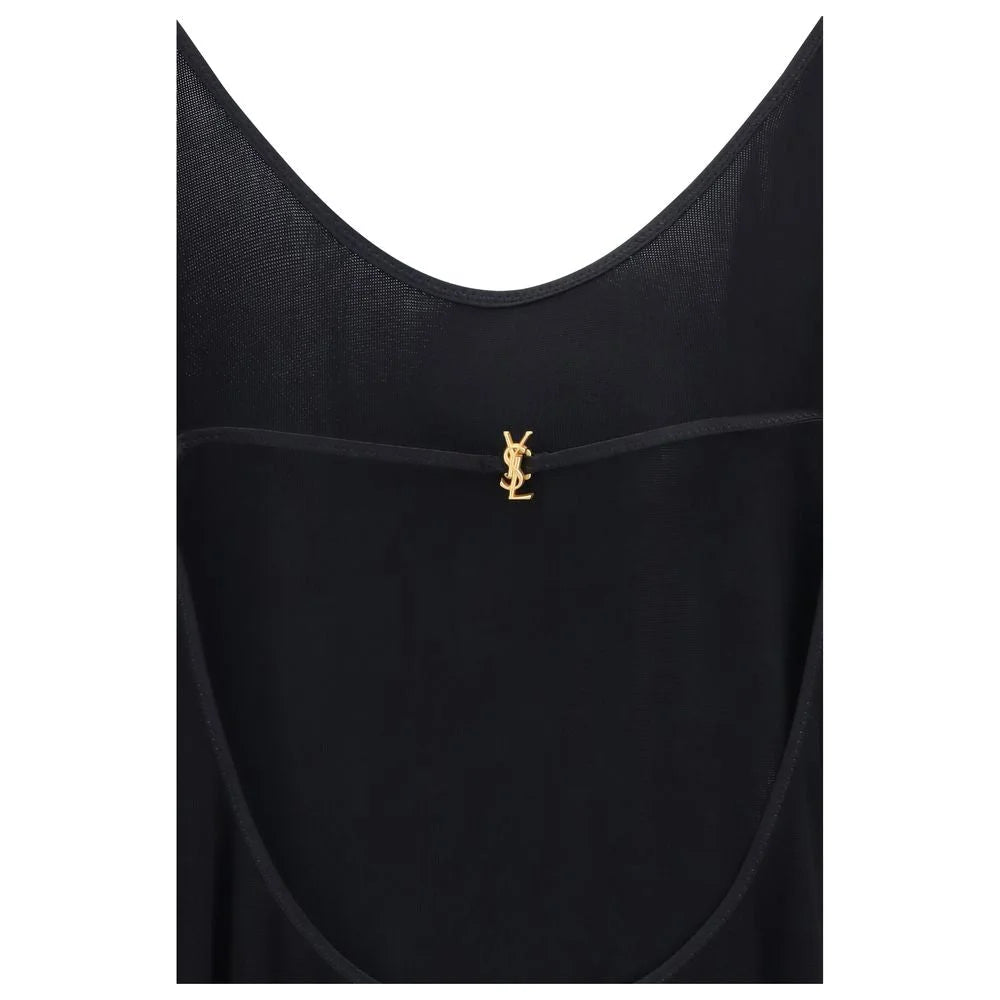 Saint Laurent Black Viscose Cocktail Dress