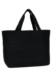Saint Laurent Black Viscose Tote Bag
