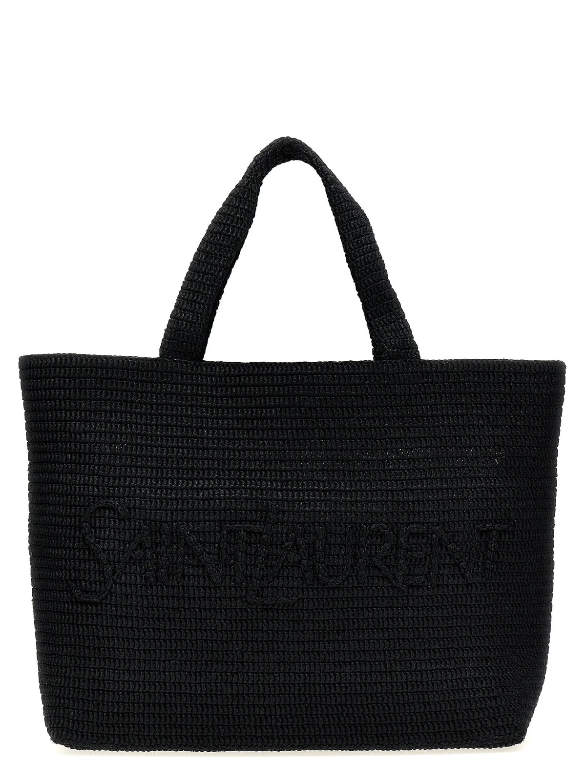 Saint Laurent Black Viscose Tote Bag