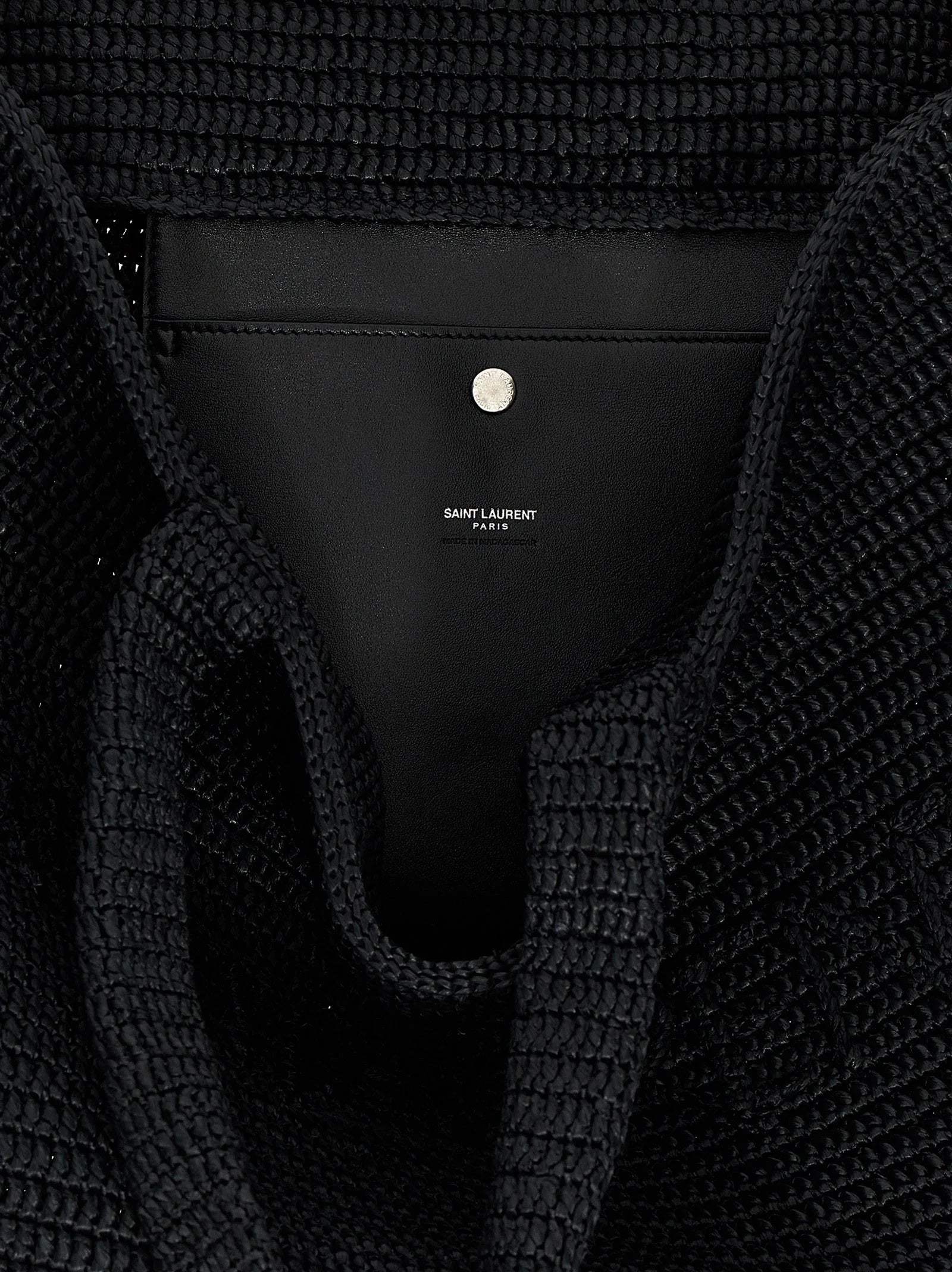 Saint Laurent Black Viscose Tote Bag