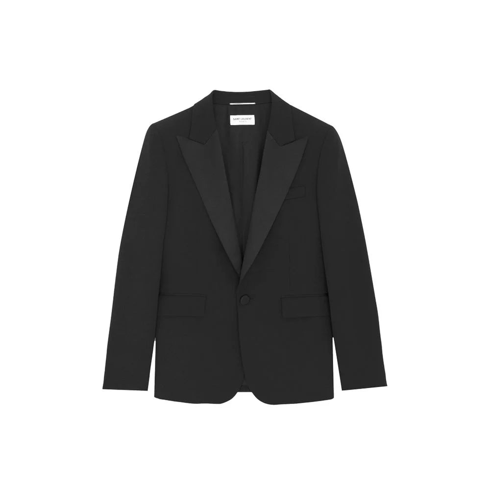 Saint Laurent Black Wool Blazer - IT50 | L