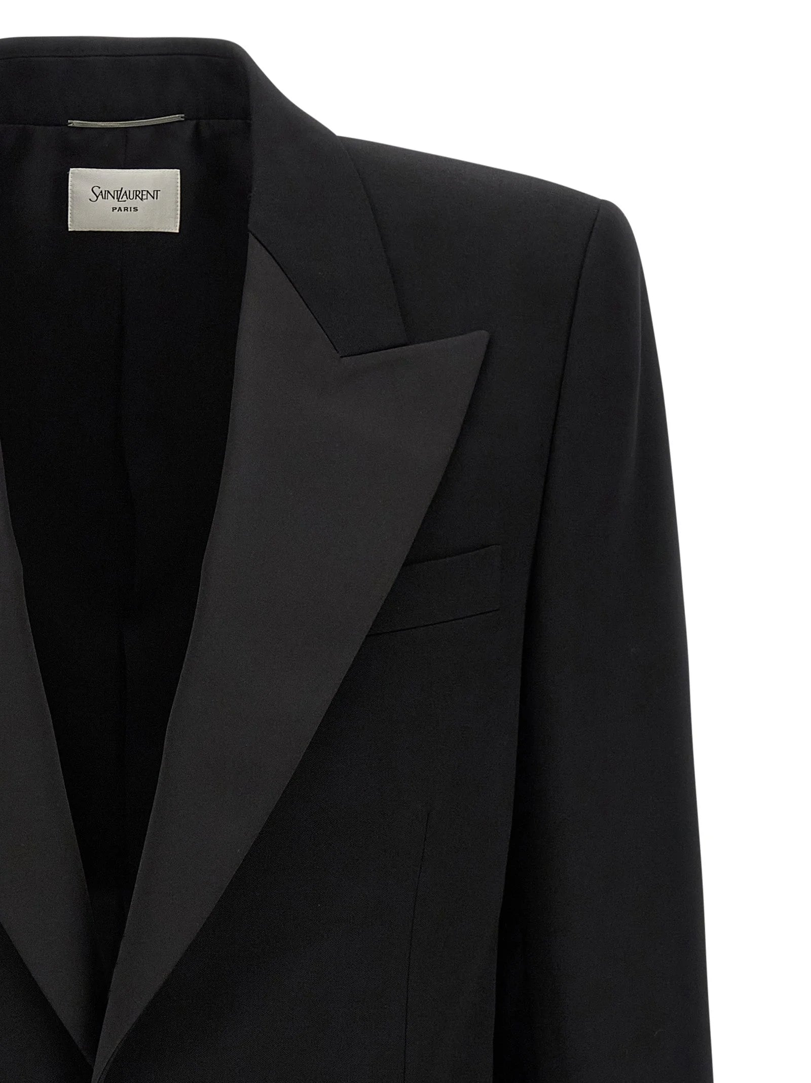 Saint Laurent Black Wool Blazer - IT50 | L