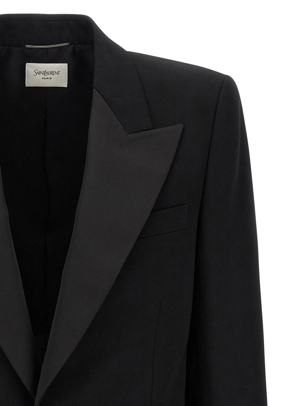 Saint Laurent Black Wool Blazer - IT50 | L