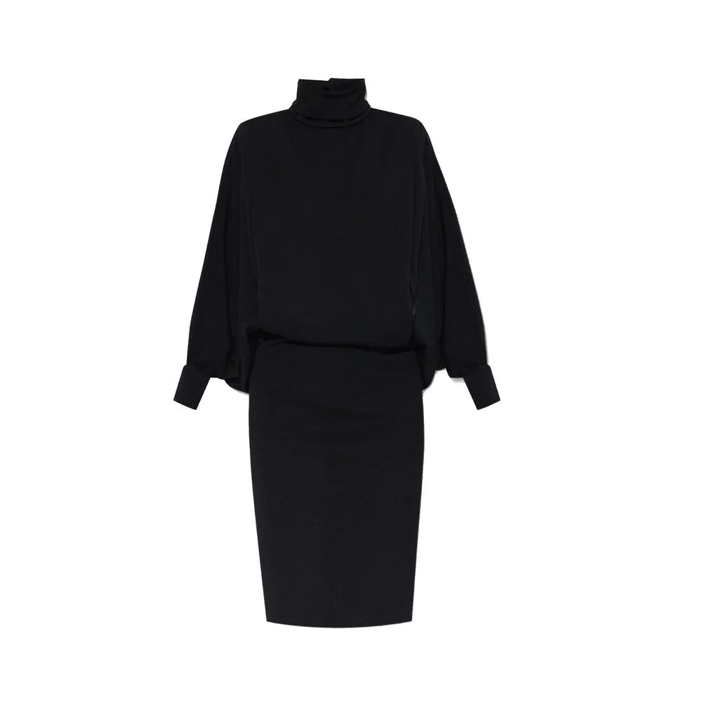 Saint Laurent Black Wool Casual Dress - 42
